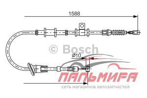 ТРОС СТОЯНОЧНОГО ТОРМОЗА  BOSCH 1987482246