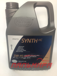 МАСЛО МОТОРНОЕ PENTOSIN PENTOSYNTH HC 5W40, SMCF, ACEA A3B3B4C3 (5 Л)