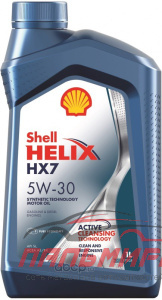 МАСЛО МОТОРНОЕ "SHELL HELIX HX7" 5W/30 SN/CF A3/B3/B4 (1Л. П/СИН.)