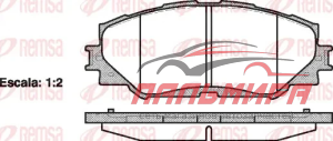 КОЛОДКИ ТОРМОЗНЫЕ ПЕРЕДНИЕ ДИСКОВЫЕ TOYOTA RAV4 2.4 "REMSA"
