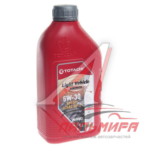 МАСЛО МОТОРНОЕ TOTACHI NIRO LV SYNTHETIC 5W/30 API SP/SN PLUS, ILSAC GF-5 (СИН.) (1Л. СИН.)
