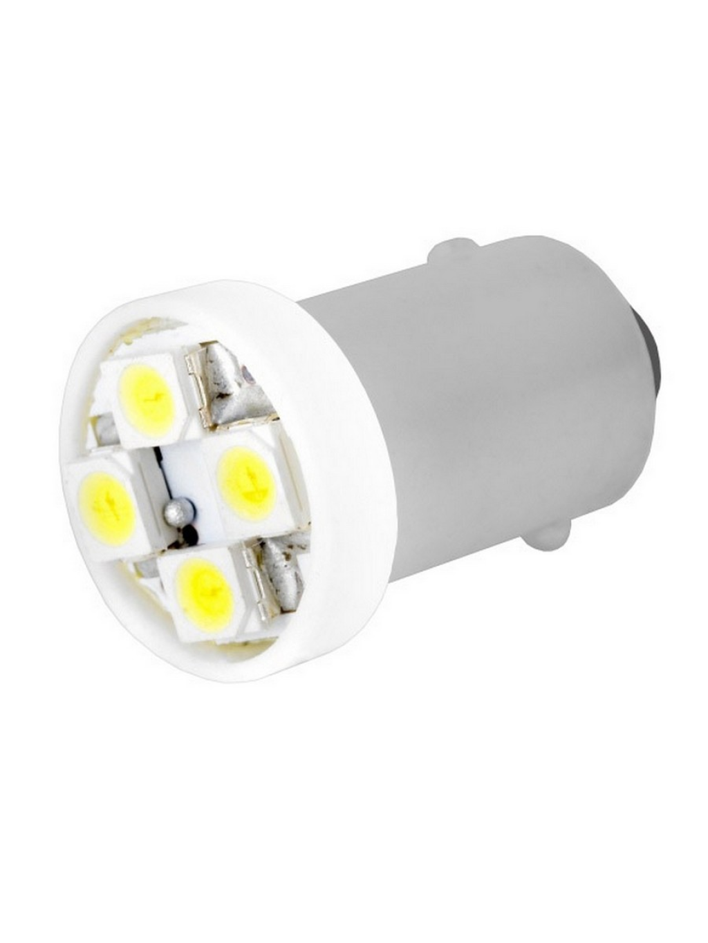 ЛАМПА СВЕТОДИОДНАЯ T4 12V "SKYWAY" (Т8,5, 4SMD BA9S, 1-КОНТ, БЕЛАЯ)