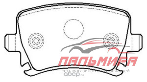 Колодки тормозные AUDI A3, A6 VW Golf, Touran SKODA Octavia, задние (4шт.)