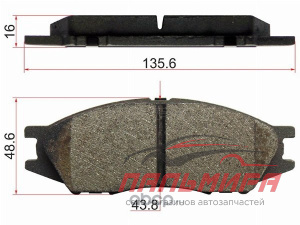 КОЛОДКИ ТОРМОЗНЫЕ ПЕРЕД NISSAN MARCH K11/CUBE Z10/SUNNY B15 98-/BLUEBIRD G10 00-05