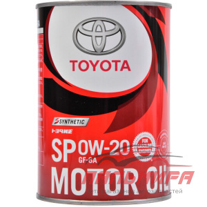 МАСЛО МОТОРНОЕ "TOYOTA SP" GF-6  0W/20 (1Л.СИН.)