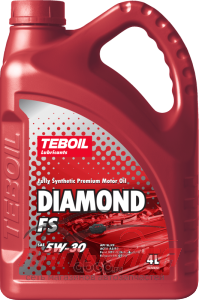 ЯЯЯ  МАСЛО МОТОРНОЕ "TEBOIL" DIAMOND FS 5W/30 ACEA A5/B5 API SL (4Л, СИН)