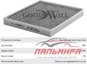 ФИЛЬТР САЛОНА УГОЛЬНЫЙ AG464CFC GOODWILL