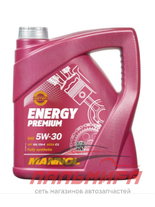 МАСЛО МОТОРНОЕ "MANNOL"ENERGY PREMIUM 5W/30 (4Л. СИН.)