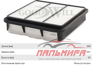 Фильтр воздушный  MITSUBISHI L200 AG268