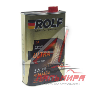 МАСЛО МОТОРНОЕ "ROLF ULTRA" 5W/30 A3/B4 SP (1Л. СИН.)