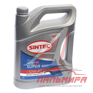МАСЛО МОТОРНОЕ "SINTEC" SUPER 3000 10W/40 SG/CD (5Л. П/СИН.)