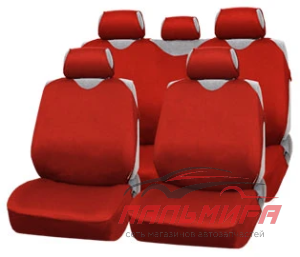 ЧЕХЛЫ-МАЙКИ "AUTOPROFI R-1 SPORT+" ЗАКР. СИДЕН. КРАСНЫЕ 9ПР.