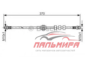 ШЛАНГ ТОРМОЗНОЙ ПЕРЕДНИЙ FORD FOCUS 1.4-2.0 98-04 370ММ