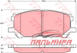 КОЛОДКИ ТОРМОЗНЫЕ ДИСКОВЫЕ TRW GDB3338