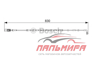 ДАТЧИК ИЗНОСА ТОРМОЗНЫХ КОЛОДОК ПЕРЕДНИХ BOSCH 1987473043
