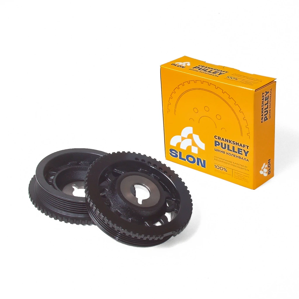 ШКИВ КОЛЕНВАЛА (ЧУГУННЫЙ) ВАЗ-2112 "SLON"