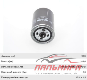 (!!!) Фильтр топливный RENAULT Premium,Midlum,Kerax,ЯМЗ (дв.E-TECH ЕВРО-3) (00-) BOSCH  1 457 434 42