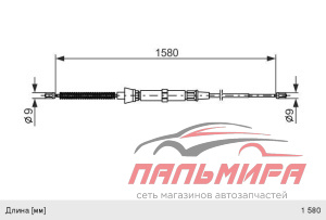 ТРОС РУЧНОГО ТОРМОЗА 1987477806