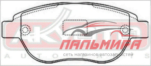 Колодки тормозные дисковые, комплект CITROEN PEUGEOT