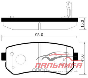Колодки тормозные дисковые задние, комплект HP1035