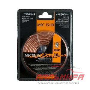 ПРОВОД АКУСТИЧЕСКИЙ MYSTERY MSC-15/10 10М КЛЕММА ДЛЯ ОБЖИМА 15GA 2х0,1.5ММ