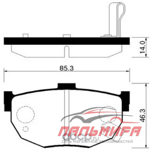КОЛОДКИ ТОРМОЗНЫЕ ДИСКОВЫЕ ЗАДНИЕ HP0021