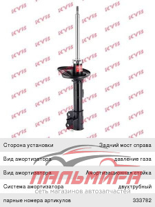 АМОРТИЗАТОР ЗАДНЕЙ ПОДВЕСКИ  333781