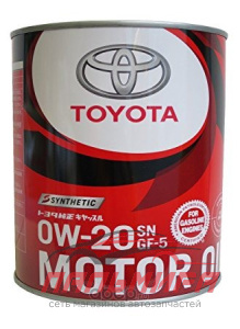 МАСЛО МОТОРНОЕ "TOYOTA" SN/GF-5 0W/20 (1Л. П/СИН.)