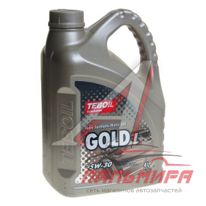МАСЛО МОТОРНОЕ "TEBOIL" GOLD L 5W/30 SN/CF, A3/B4 (4Л, СИНТ)