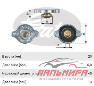 КРЫШКА РАДИАТОРА RC124