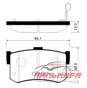 (!!!) КОЛОДКИ ТОРМОЗНЫЕ ДИСКОВЫЕ ЗАДНИЕ HYUNDAI SONATA HP0005