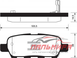 КОЛОДКИ ТОРМОЗНЫЕ ДИСКОВЫЕ ЗАДНИЕ NISSAN MURANO, TEANA II, TIIDA, QA