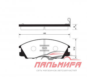 КОЛОДКИ ТОРМОЗНЫЕ  ПЕРЕДНИЕ TERRACAN  SANGSIN SP1097