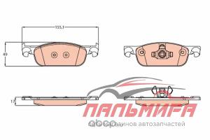(!!!) КОЛОДКИ ТОРМОЗНЫЕ ДИСКОВЫЕ GDB2157