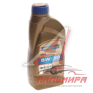 МАСЛО МОТОРНОЕ "RAVENOL" HDX 5W/30 SP (1Л. СИН)