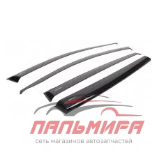 ВЕТРОВИКИ НА БОКОВЫЕ СТЕКЛА Skoda Octavia A7 2013-> лифтбэк неломающиеся 4 шт. Voron Glass Samurai