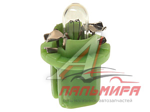ЛАМПА 12V 2W "STARTVOLT" (B8.3D) ЗЕЛЕНЫЙ ПАТРОН