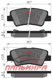 КОЛОДКИ ТОРМОЗНЫЕ ЗАДНИЕ  HYUNDAI SOLARIS 10-/SONATA V (NF) 05-/KIA SOUL 09
