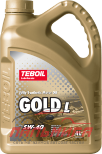 МАСЛО МОТОРНОЕ "TEBOIL" GOLD L 5W/40 SN/CF, A3/B4 (4Л, СИНТ)