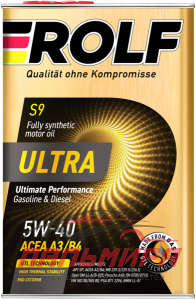 МАСЛО МОТОРНОЕ "ROLF ULTRA" 5W/40 A3/B4 SN/CF (4Л. СИН.)
