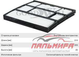 Фильтр салона AG569CF