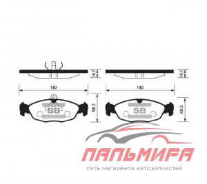 (!!!) КОЛОДКИ ПЕРЕДНИЕ ТОРМОЗНЫЕ SP1220