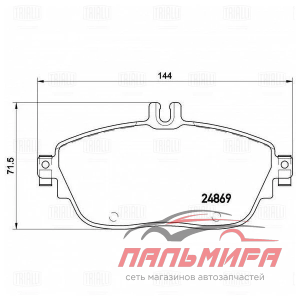 КОЛОДКИ ТОРМОЗНЫЕ ДИСКОВЫЕ ПЕРЕД PF4285 TRIALLI