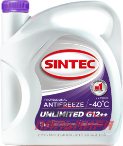 яяя 0039460 АНТИФРИЗ "SINTEC UNLIMITED" ФИОЛЕТОВЫЙ (5 Л) G12++