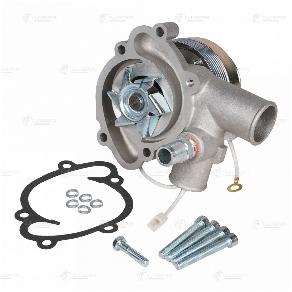 ПОМПА для а/м ГАЗ-405 ДВ. С ЭЛЕКТРОМУФТОЙ "LUZAR"