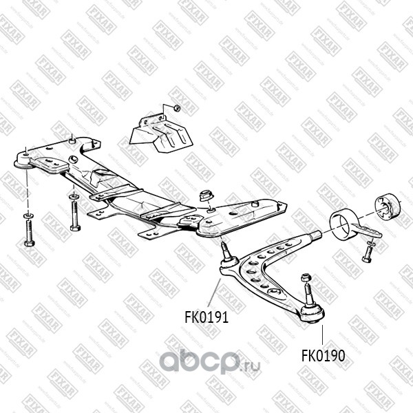 ОПОРА ШАРОВАЯ ПЕРЕДНЯЯ НИЖНЯЯ ЛЕВАЯ, ПРАВАЯ BMW 3 (E30) FIXAR FK0190