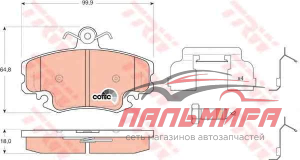 КОЛОДКИ ТОРМОЗНЫЕ ПЕРЕДНИЕ БЕЗ ДАТЧИКА RENAULT LOGAN 04-/SANDERO 08-/CLIO 91