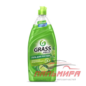 125424 СРЕДСТВО ДЛЯ МЫТЬЯ ПОСУДЫ "VELLY" PREMIUM ЛАЙМ И МЯТА 1000МЛ GRASS/12 ШТ