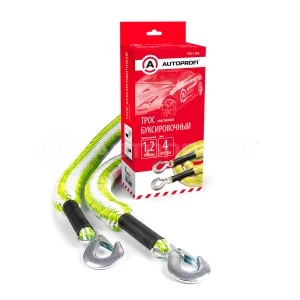 (!!!) ТРОС БУКСИРОВОЧНЫЙ КАНАТ "AUTOPROFI" (2.8Т, 1.5-4М.) КРЮК