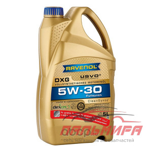 МАСЛО МОТОРНОЕ "RAVENOL" DXG 5W/30 API SN/SP (5Л. СИН.) АКЦИЯ 4+1